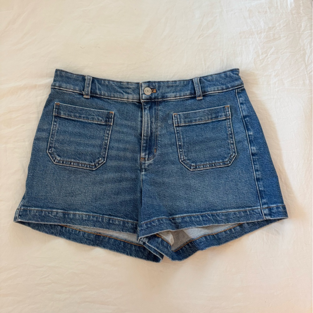 J.CREW sailor patch-pocket denim shorts
